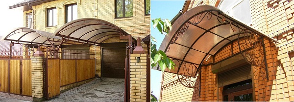 Навіси та козирки з металу і полікарбонату